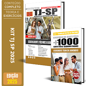 Kit Apostila TJ SP 2025 - Escrevente Técnico Judiciário + 1000 Questões