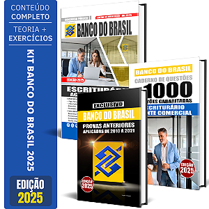 Kit Apostila Banco Do Brasil Escriturário Agente Comercial 2025