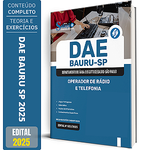 Apostila DAE Bauru 2025 - Operador de Rádio e Telefonia