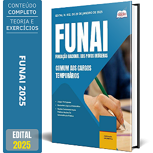 Apostila FUNAI 2025 - Comum aos Cargos - Temporários