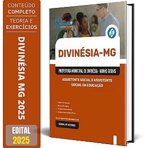 Apostila Prefeitura de Divinésia MG 2025 - Assistente Social e Assistente Social da Educação