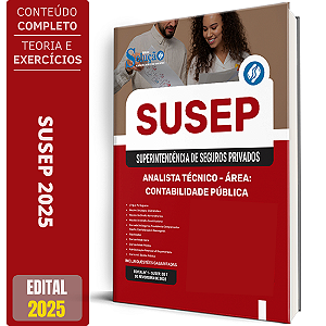Apostila SUSEP 2025 - Analista Técnico - Área: Contabilidade Pública