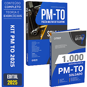 Kit Apostila Pm To 2025 - Soldado + Caderno De Questões