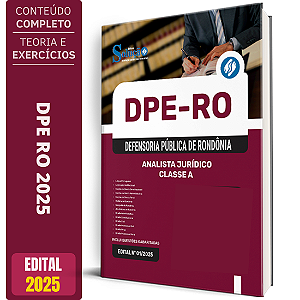 Apostila Concurso DPE RO 2025 - Analista Jurídico - Classe A