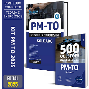 Kit Apostila Concurso PM TO 2025 - Soldado + Testes