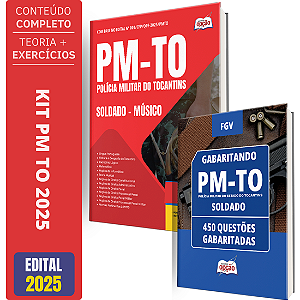 Kit Apostila Concurso PM TO 2025 - Soldado - Músico + Questões