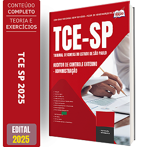 Apostila TCE SP 2025 - Auditor de Controle Externo - Administração