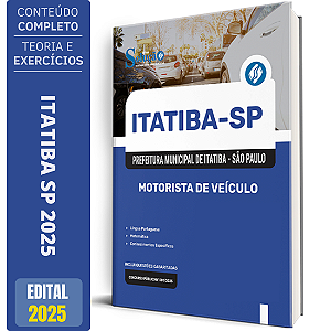 Apostila Prefeitura de Itatiba SP 2025 - Motorista de Veículo