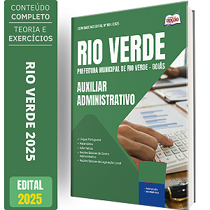 Apostila Prefeitura de Rio Verde GO 2025 - Auxiliar Administrativo