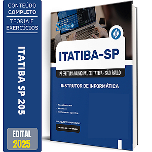 Apostila Prefeitura de Itatiba SP 2025 - Instrutor de Informática