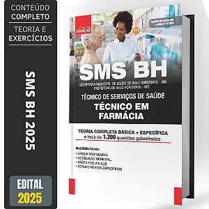 Apostila Concurso Sms Bh 2025 - Técnico Em Farmácia