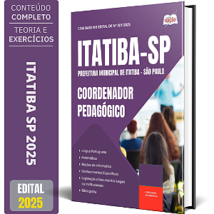 Apostila Prefeitura de Itatiba SP 2025 - Coordenador Pedagógico