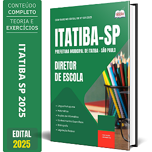 Apostila Prefeitura de Itatiba SP 2025 - Diretor de Escola