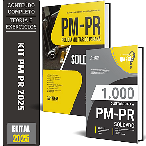 Kit Concurso Apostila PM PR - Soldado + Caderno de Testes