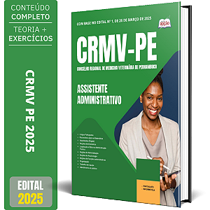 Apostila CRMV PE 2025 - Assistente Administrativo