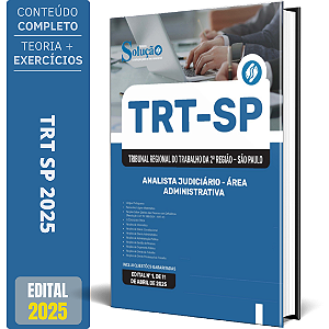 Apostila TRT SP 2ª Região 2025 - Analista Judiciário - Área Administrativa