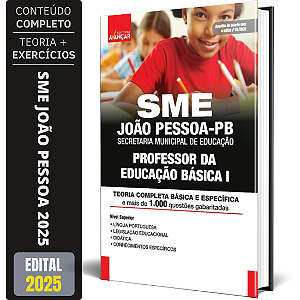 Apostila Sme João Pessoa Pb 2025 - Professor Da Educação Básica I