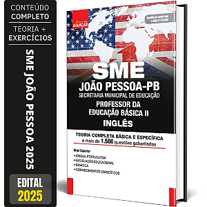 Apostila Sme João Pessoa Pb 2025 - Professor De Inglês
