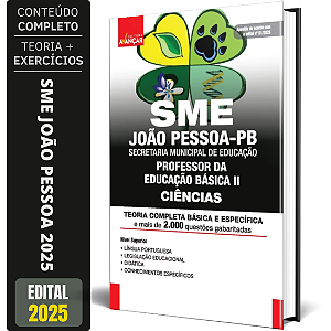 Apostila Sme João Pessoa Pb 2025 - Professor De Ciências
