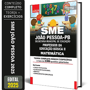 Apostila Sme João Pessoa Pb 2025 - Professor De Matemática