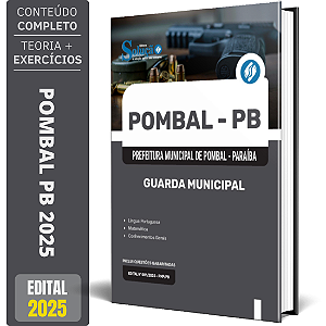 Apostila Prefeitura de Pombal PB 2025 - Guarda Municipal