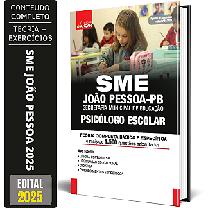 Apostila Sme João Pessoa Pb 2025 - Psicólogo Escolar