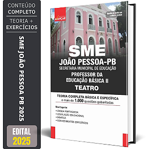 Apostila Concurso Sme João Pessoa Pb 2025 - Professor 2 - Teatro
