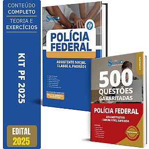 Kit Apostila Polícia Federal 2025 - Assistente Social + Testes