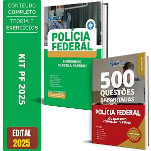 Kit Apostila Polícia Federal 2025 - Enfermeiro + Testes