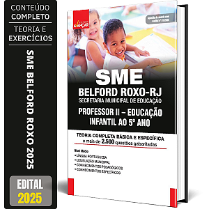 Apostila Sme Belford Roxo Rj 2025 - Professor 2 Educação Infantil