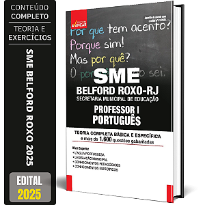 Apostila Sme Belford Roxo Rj 2025 - Professor I - Português