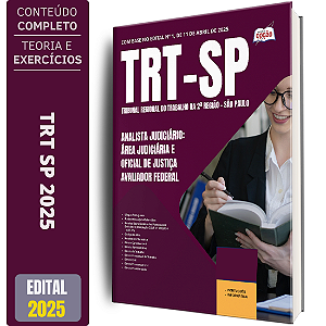 Apostila TRT SP 2025 - Analista - Oficial de Justiça Avaliador
