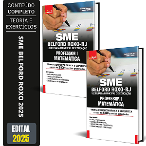 Apostila Sme Belford Roxo Rj 2025 - Professor I - Matemática