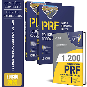 Kit Apostila PRF 2025 - Policial Rodoviário Federal + Questões