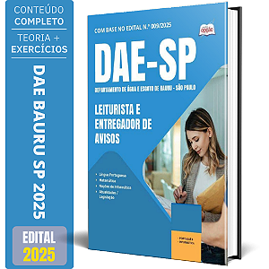 Apostila DAE Bauru 2025 - Leiturista e Entregador de Avisos