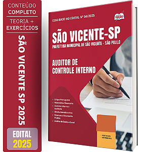 Apostila Prefeitura de São Vicente SP 2025 - Auditor de Controle Interno