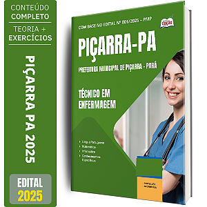 Apostila Concurso Piçarra Pa 2025 - Técnico Em Enfermagem