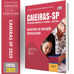 Apostila Prefeitura de Caieiras SP 2025 - Assistente de Educação Especializada