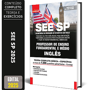 Apostila SEE SP 2025 - Professor de Inglês - Temporário