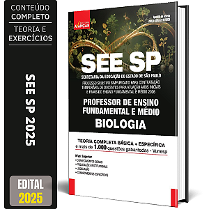 Apostila SEE SP 2025 - Professor de Biologia - Temporário