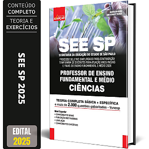 Apostila SEE SP 2025 - Professor de Ciências - Temporário