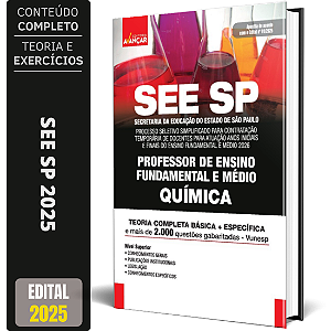 Apostila SEE SP 2025 - Professor de Química - Temporário