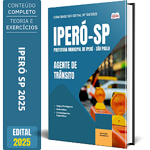 Apostila Prefeitura de Iperó SP 2025 - Agente de Trânsito