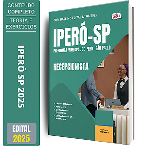 Apostila Prefeitura de Iperó SP 2025 - Recepcionista