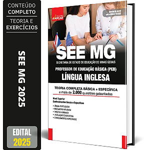 Apostila Concurso SEE MG 2025 - Professor De Língua Inglesa - Inglês