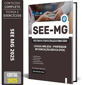Apostila SEE MG 2025 - Língua Inglesa - Professor De Educação Básica (PEB)