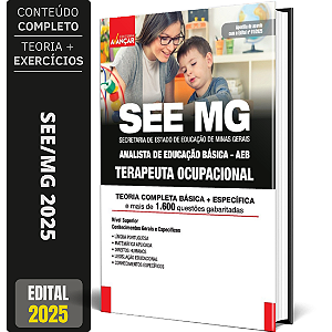 Apostila Concurso SEE MG 2025 - Analista - Terapeuta Ocupacional