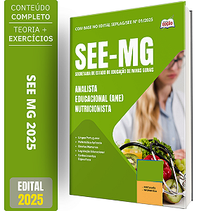 Apostila SEE MG 2025 - Analista Educacional (ANE) - Nutricionista
