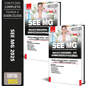 Apostila Concurso SEE MG 2025 - Analista - Administrativo / Pedagógico - ANE