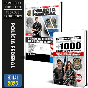 Kit Apostila Polícia Federal 2025 - Escrivão De Polícia Federal + Testes